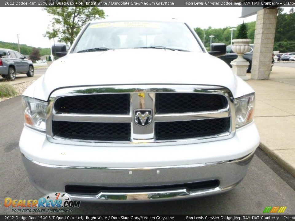 2012 Dodge Ram 1500 SLT Quad Cab 4x4 Bright White / Dark Slate Gray/Medium Graystone Photo #9
