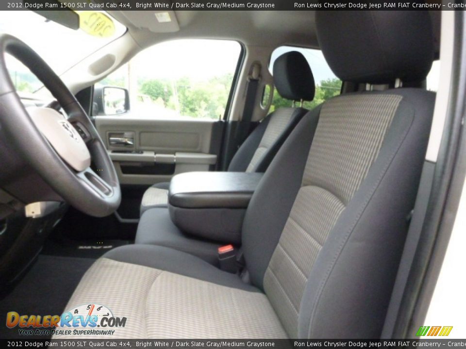 2012 Dodge Ram 1500 SLT Quad Cab 4x4 Bright White / Dark Slate Gray/Medium Graystone Photo #14