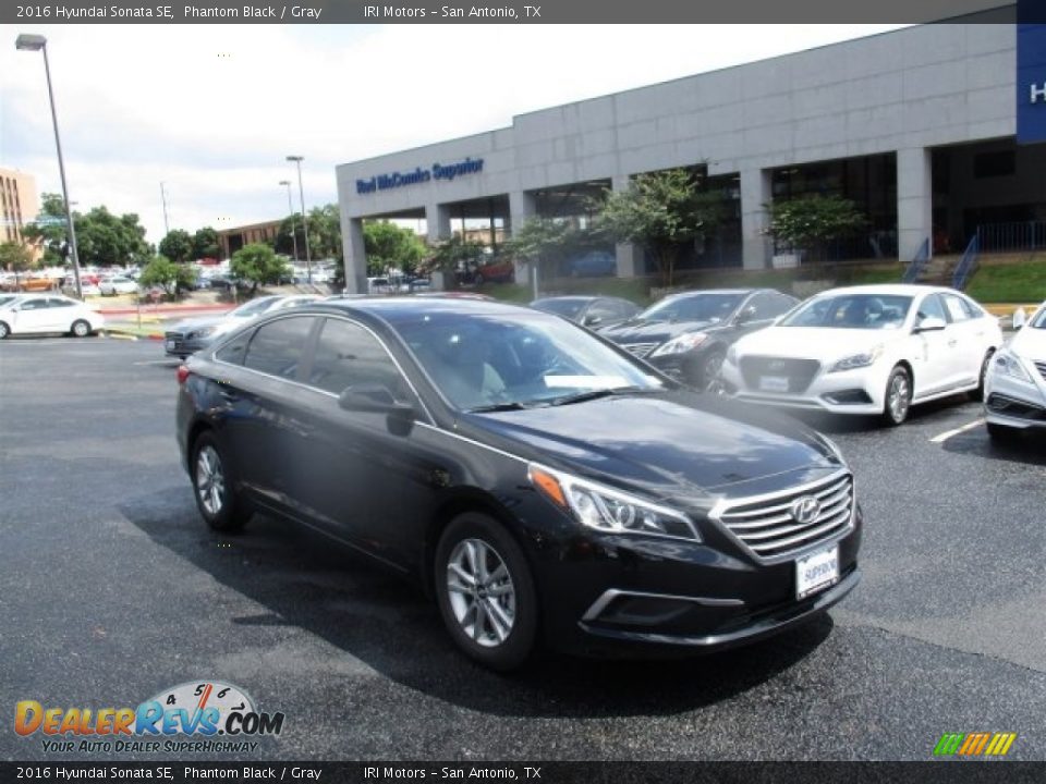 2016 Hyundai Sonata SE Phantom Black / Gray Photo #1
