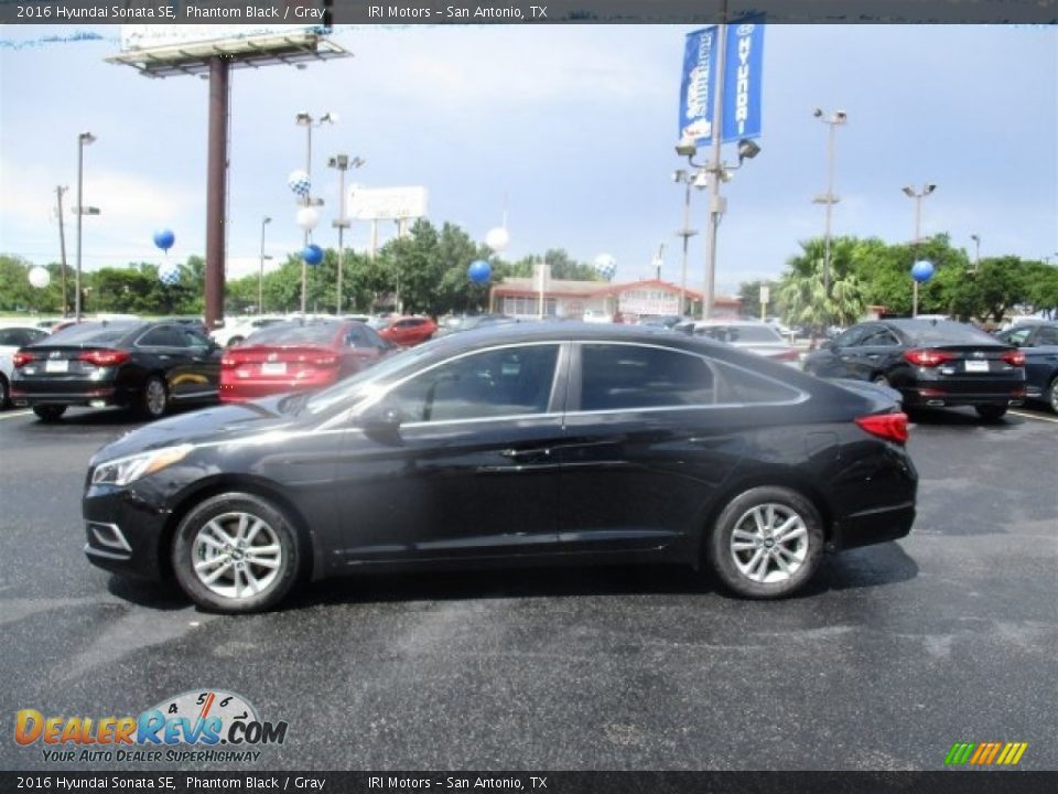 2016 Hyundai Sonata SE Phantom Black / Gray Photo #4