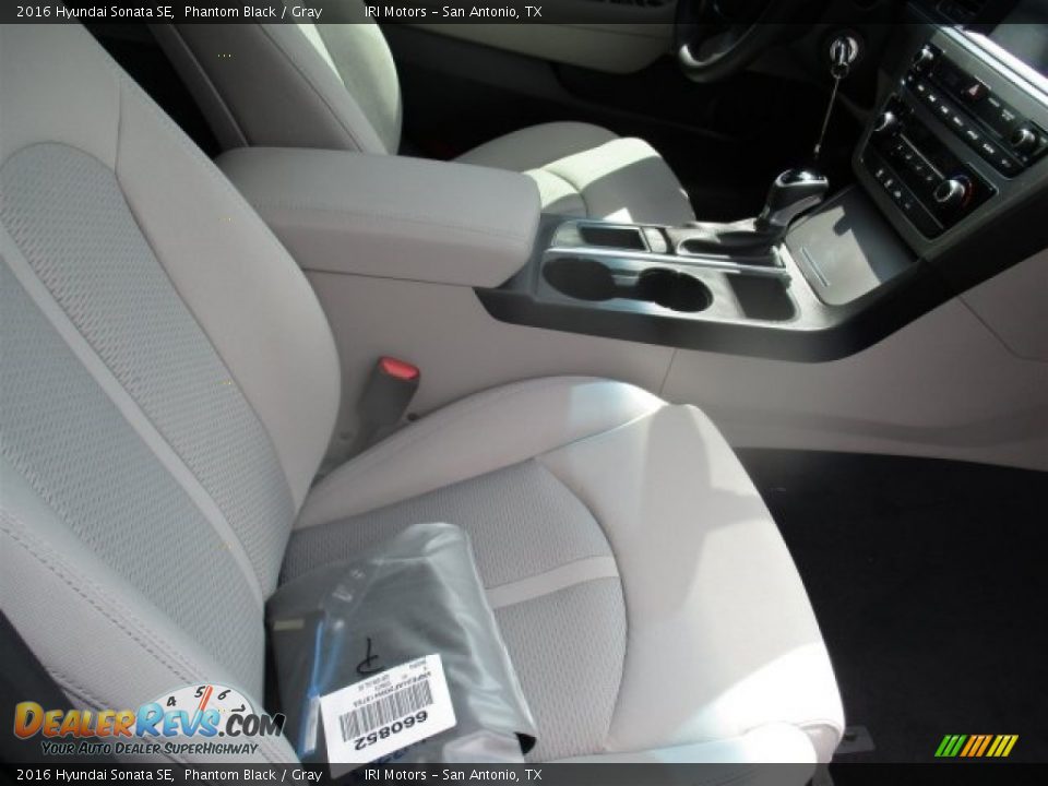 2016 Hyundai Sonata SE Phantom Black / Gray Photo #12