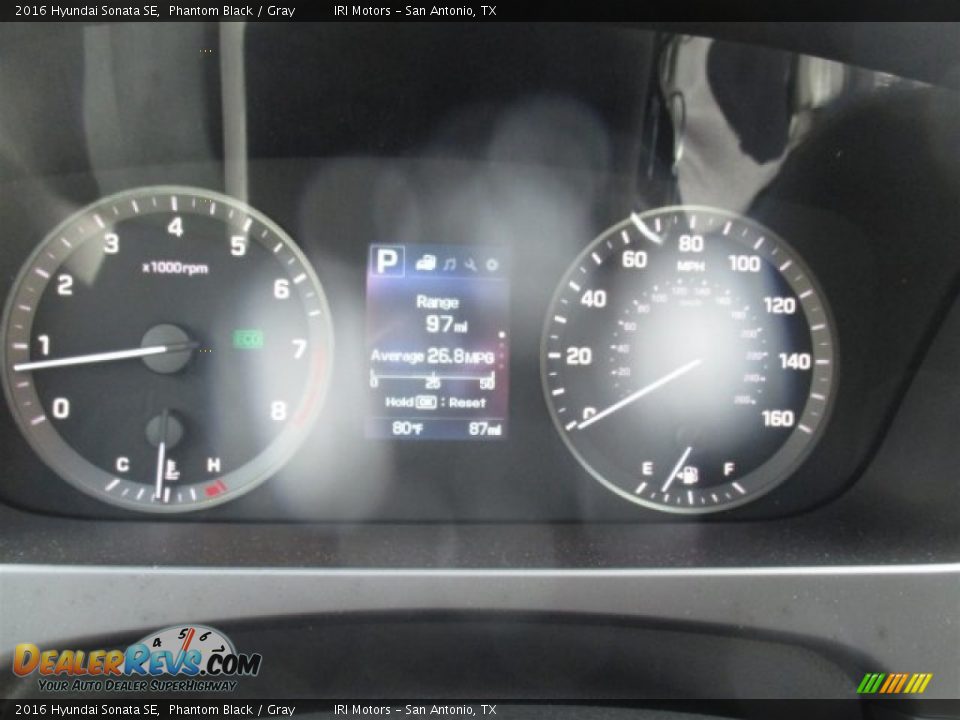2016 Hyundai Sonata SE Phantom Black / Gray Photo #18