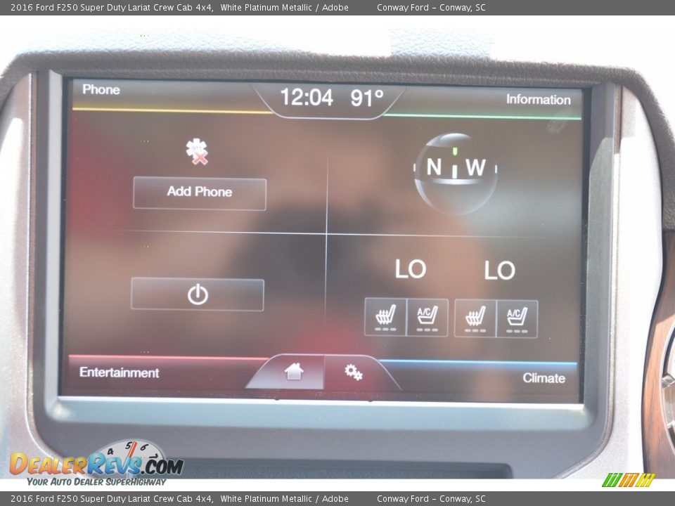 2016 Ford F250 Super Duty Lariat Crew Cab 4x4 White Platinum Metallic / Adobe Photo #22