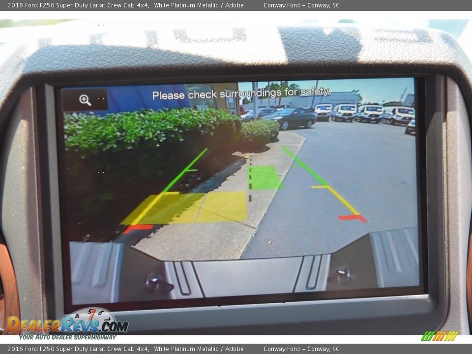 2016 Ford F250 Super Duty Lariat Crew Cab 4x4 White Platinum Metallic / Adobe Photo #23