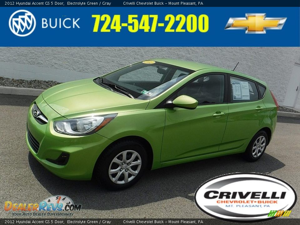 2012 Hyundai Accent GS 5 Door Electrolyte Green / Gray Photo #1