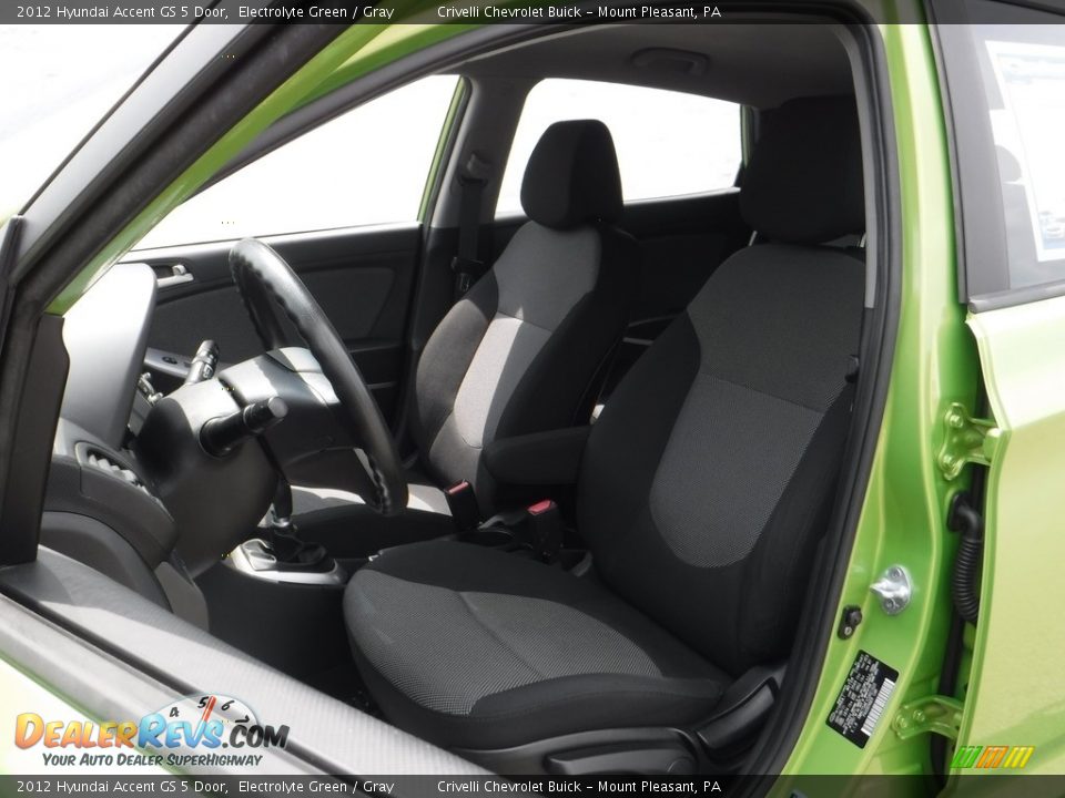 2012 Hyundai Accent GS 5 Door Electrolyte Green / Gray Photo #13