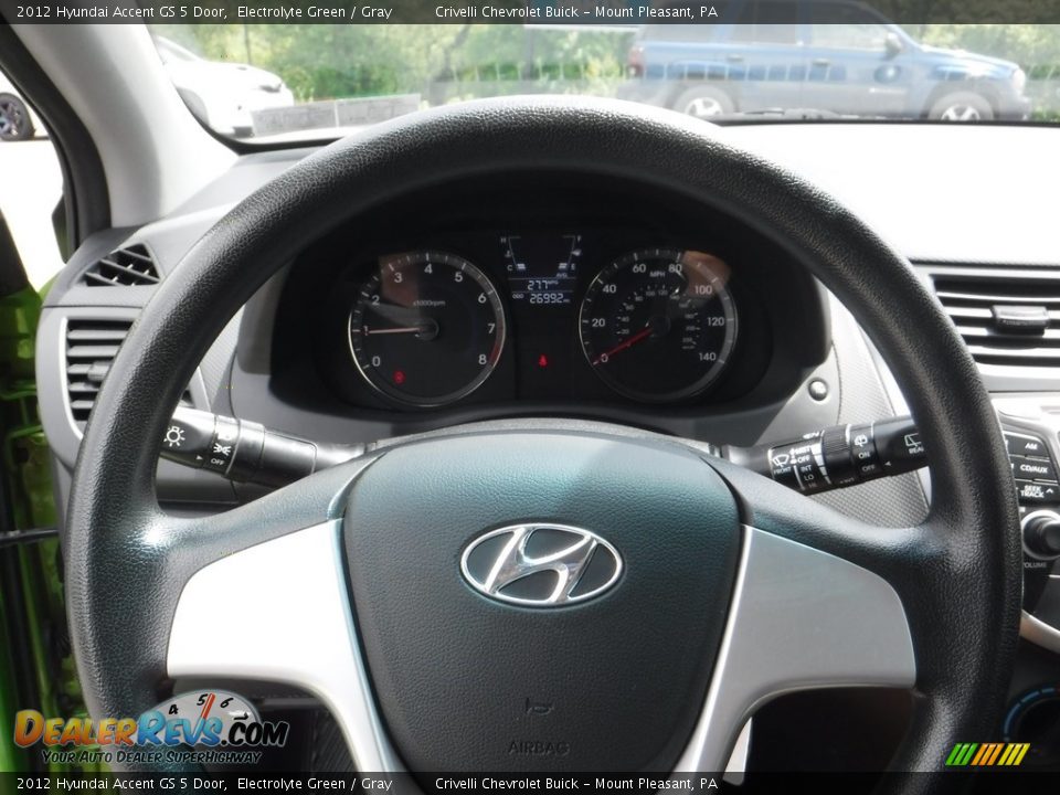 2012 Hyundai Accent GS 5 Door Electrolyte Green / Gray Photo #21