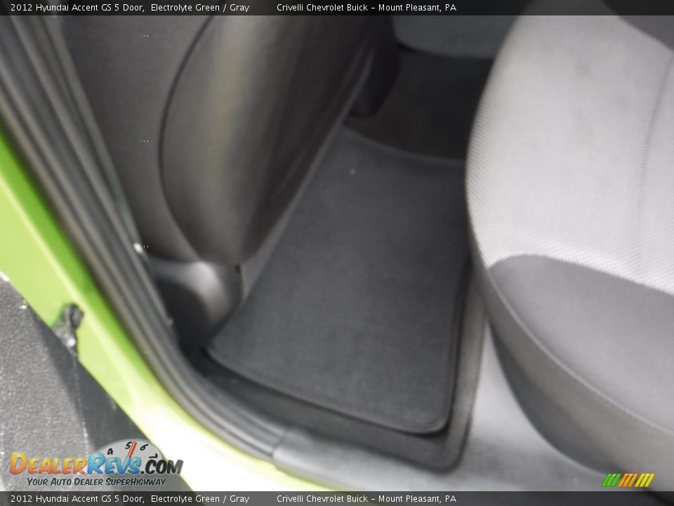 2012 Hyundai Accent GS 5 Door Electrolyte Green / Gray Photo #26