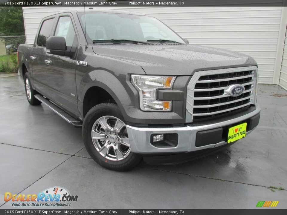 2016 Ford F150 XLT SuperCrew Magnetic / Medium Earth Gray Photo #2