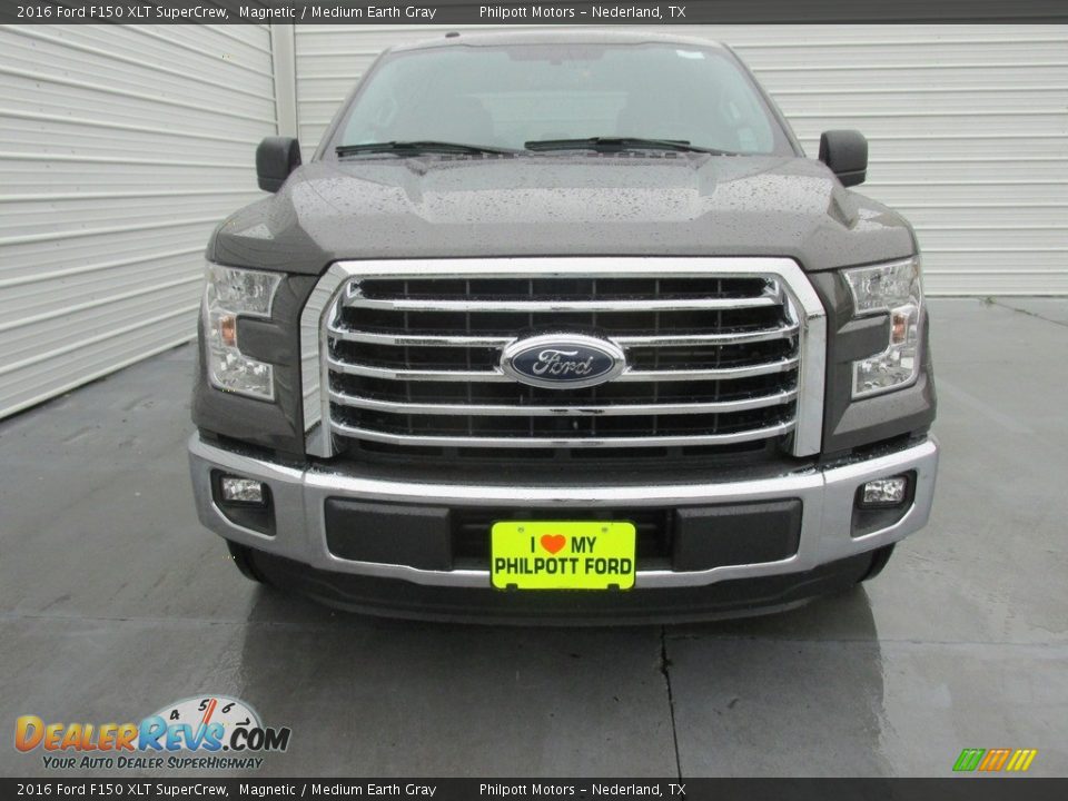 2016 Ford F150 XLT SuperCrew Magnetic / Medium Earth Gray Photo #8