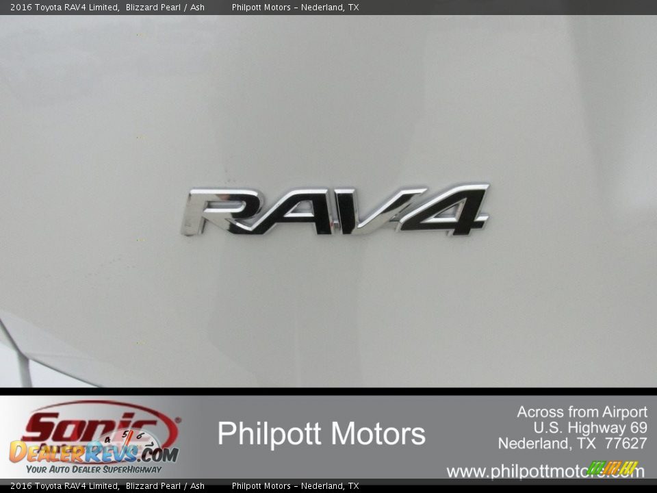 2016 Toyota RAV4 Limited Blizzard Pearl / Ash Photo #13