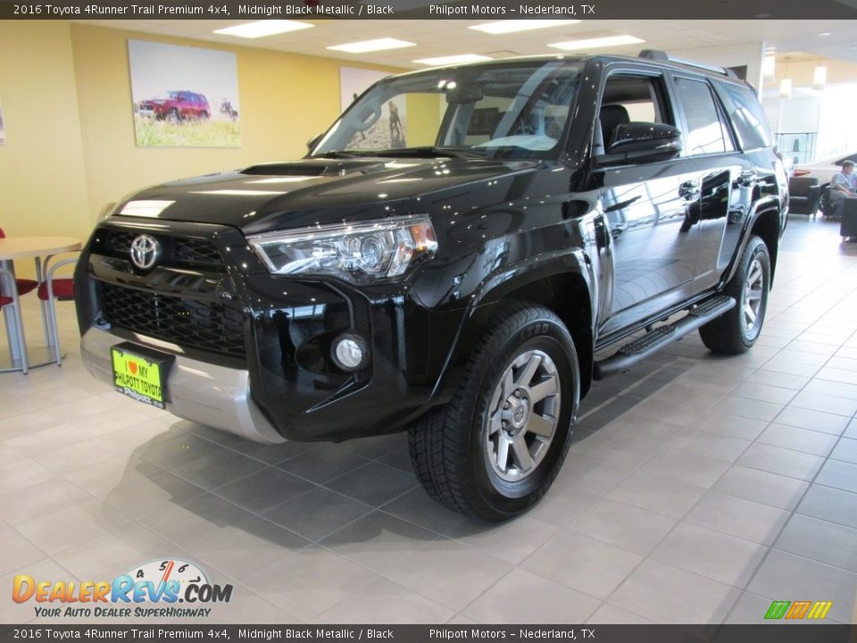 2016 Toyota 4Runner Trail Premium 4x4 Midnight Black Metallic / Black Photo #7