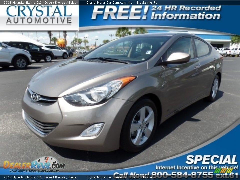 2013 Hyundai Elantra GLS Desert Bronze / Beige Photo #1