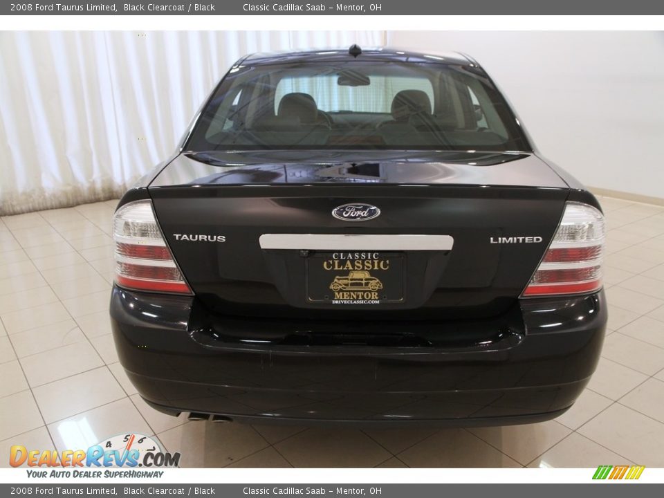 2008 Ford Taurus Limited Black Clearcoat / Black Photo #19