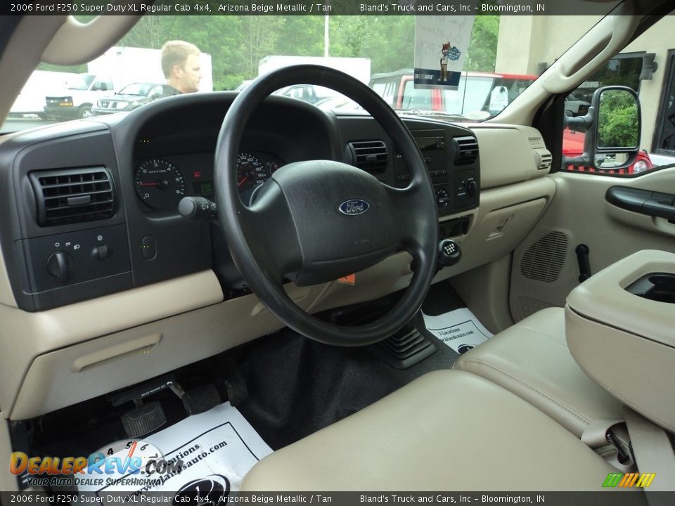 2006 Ford F250 Super Duty XL Regular Cab 4x4 Arizona Beige Metallic / Tan Photo #6