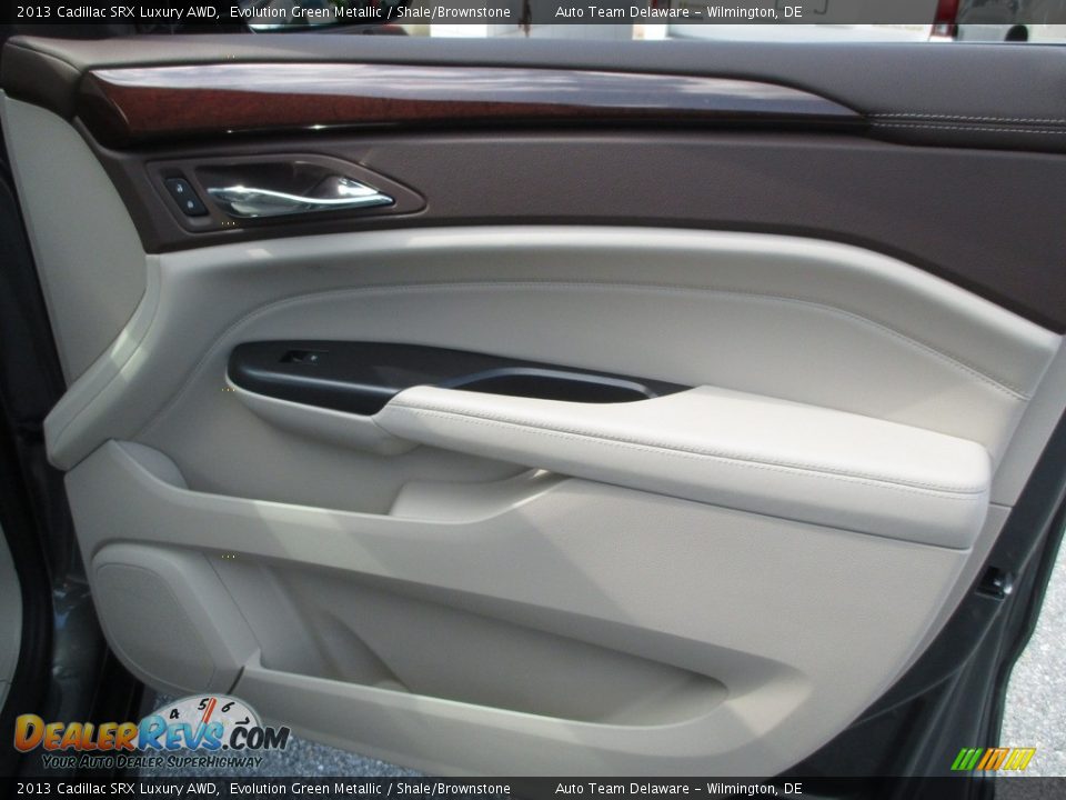 2013 Cadillac SRX Luxury AWD Evolution Green Metallic / Shale/Brownstone Photo #19