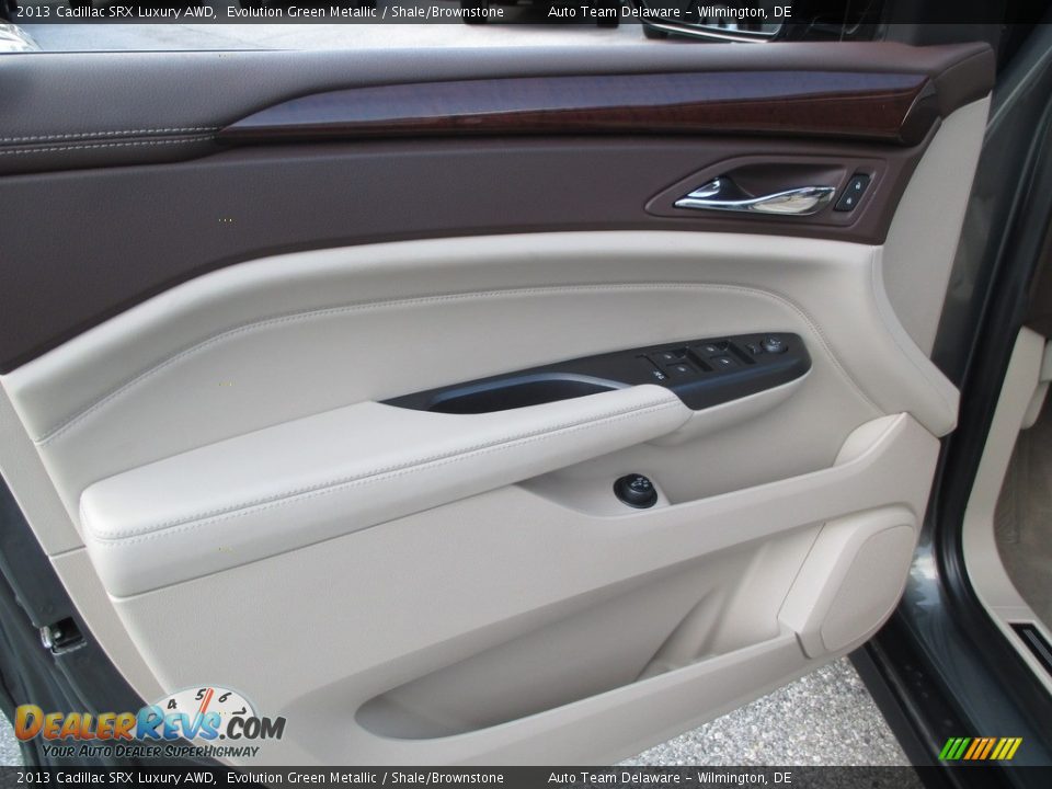 2013 Cadillac SRX Luxury AWD Evolution Green Metallic / Shale/Brownstone Photo #22