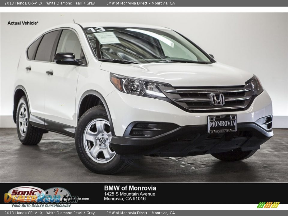 2013 Honda CR-V LX White Diamond Pearl / Gray Photo #1