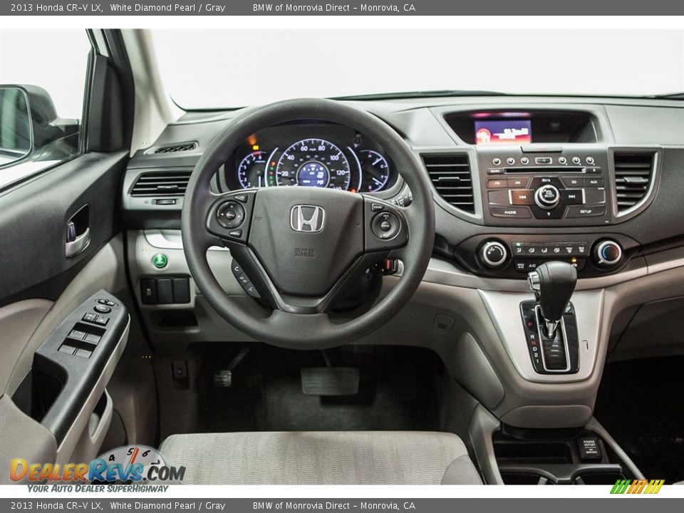 2013 Honda CR-V LX White Diamond Pearl / Gray Photo #4