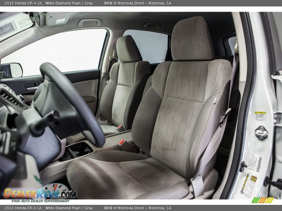2013 Honda CR-V LX White Diamond Pearl / Gray Photo #5