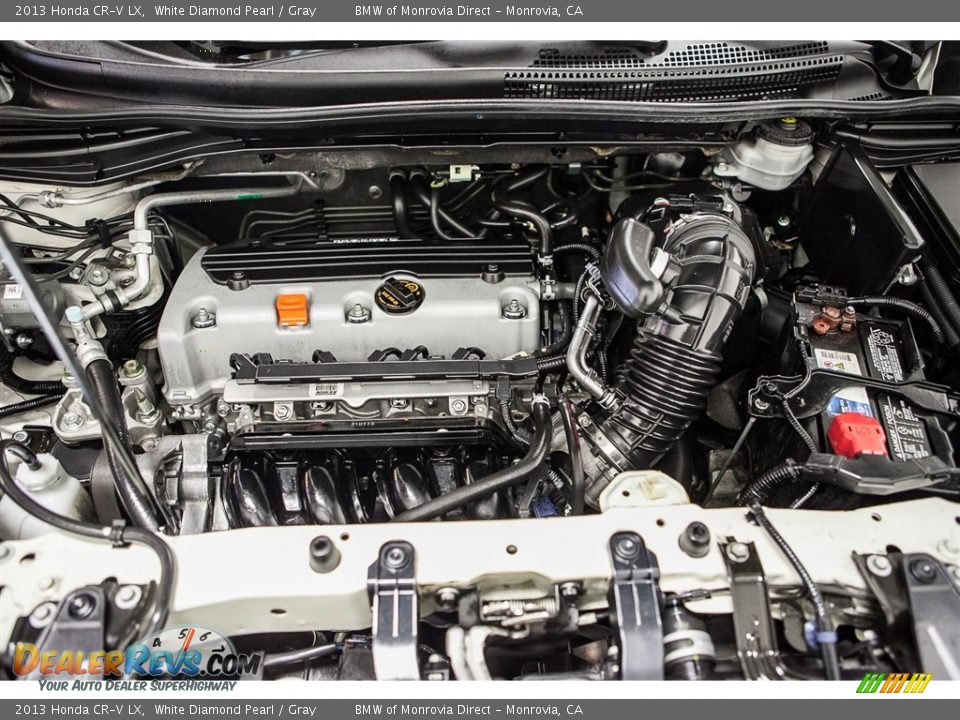 2013 Honda CR-V LX White Diamond Pearl / Gray Photo #8