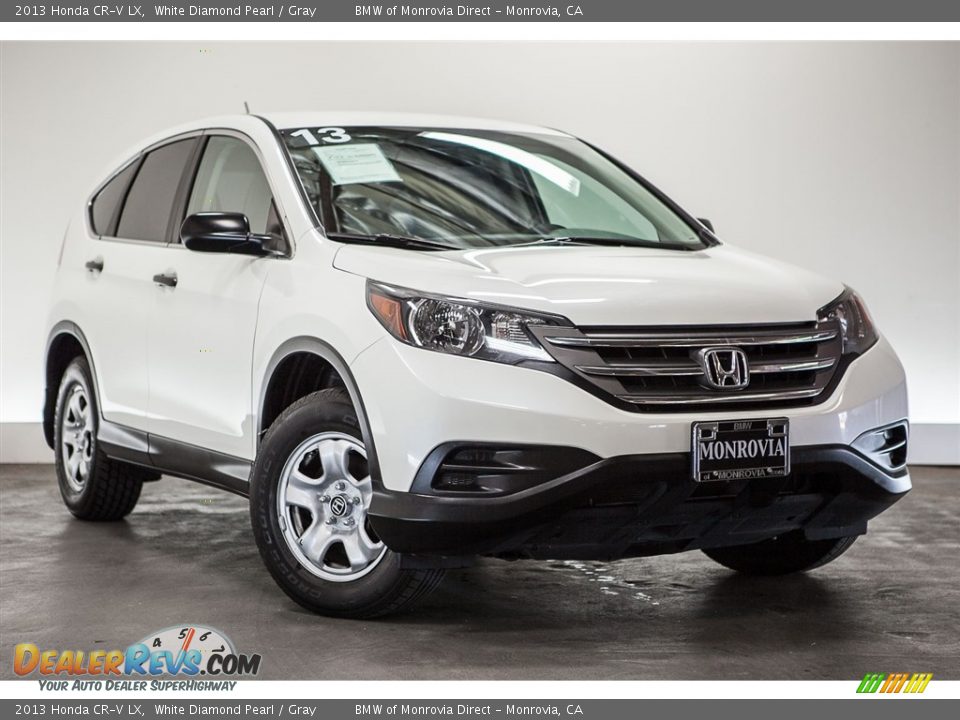 2013 Honda CR-V LX White Diamond Pearl / Gray Photo #11