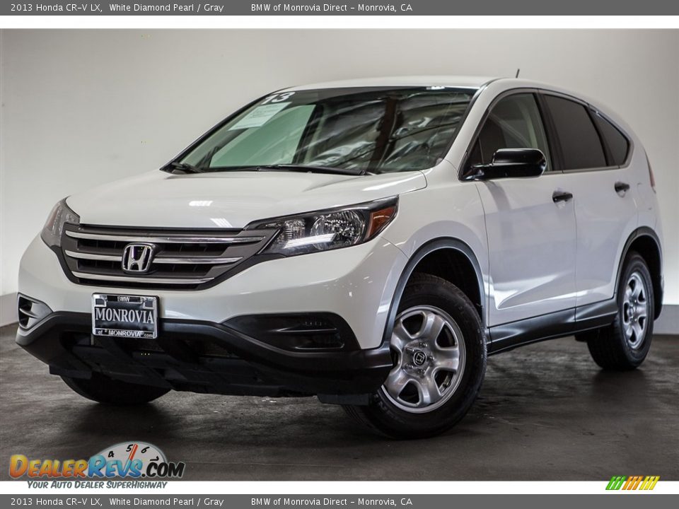 2013 Honda CR-V LX White Diamond Pearl / Gray Photo #12