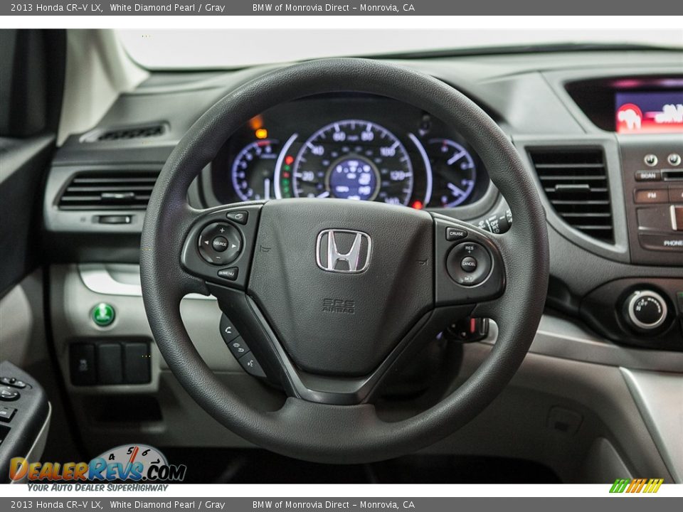 2013 Honda CR-V LX White Diamond Pearl / Gray Photo #15
