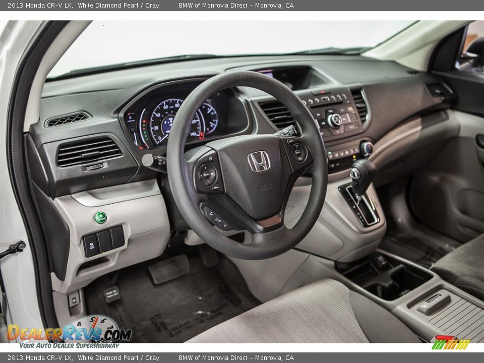 2013 Honda CR-V LX White Diamond Pearl / Gray Photo #18