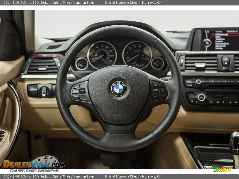 2014 BMW 3 Series 320i Sedan Alpine White / Venetian Beige Photo #16