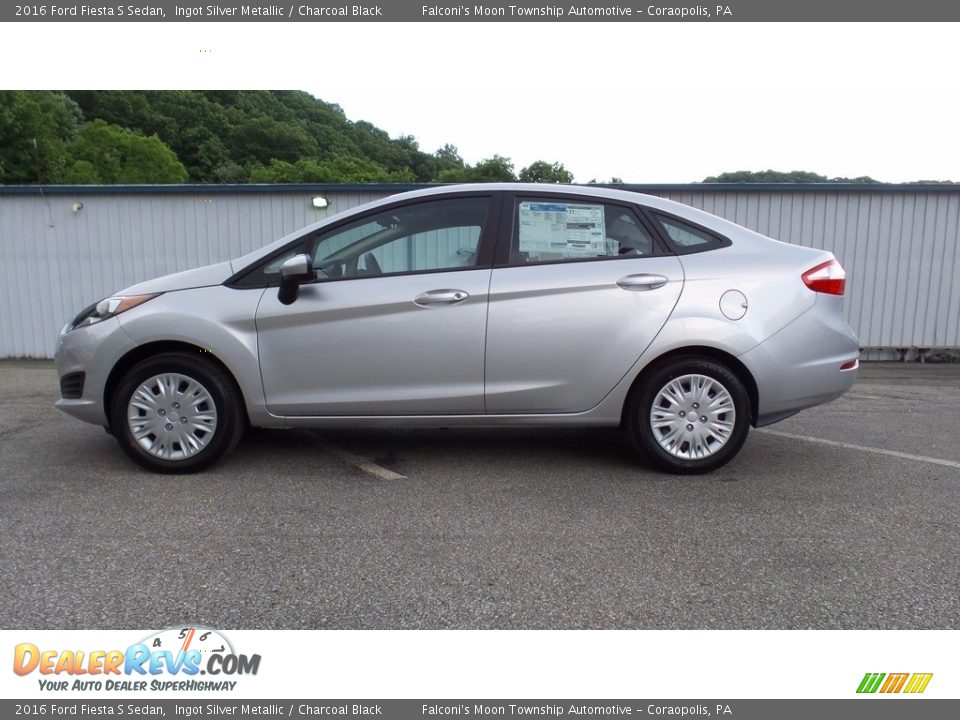 2016 Ford Fiesta S Sedan Ingot Silver Metallic / Charcoal Black Photo #1