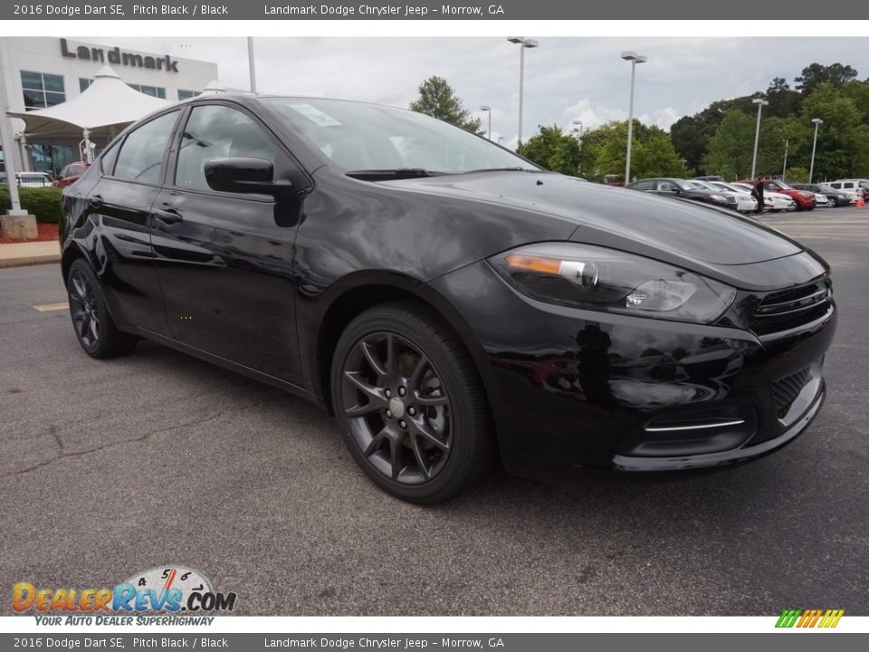 2016 Dodge Dart SE Pitch Black / Black Photo #4