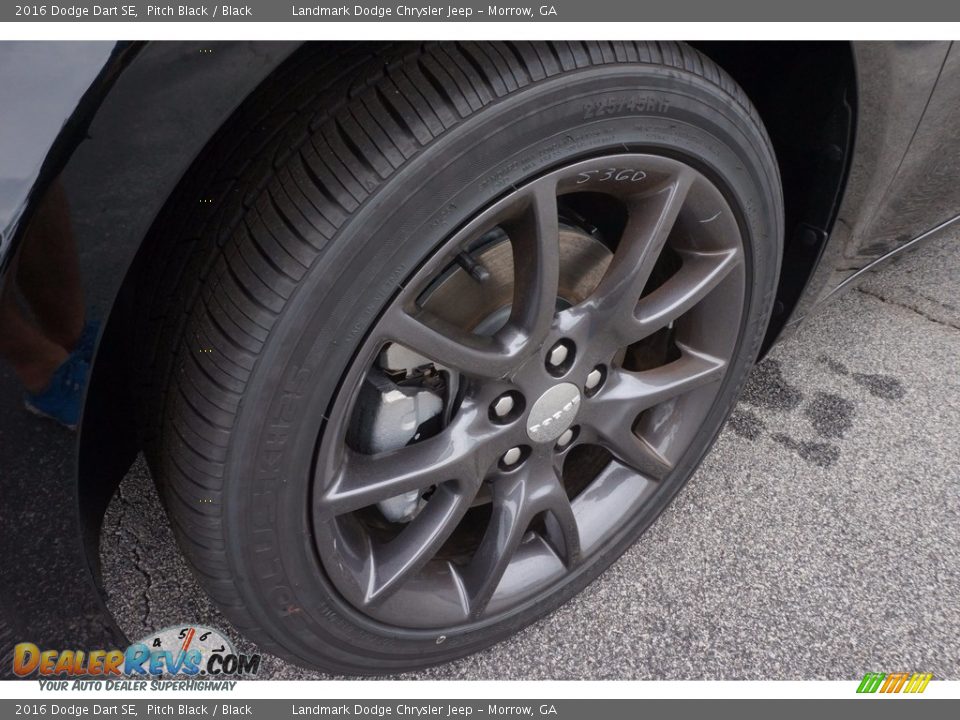 2016 Dodge Dart SE Pitch Black / Black Photo #5