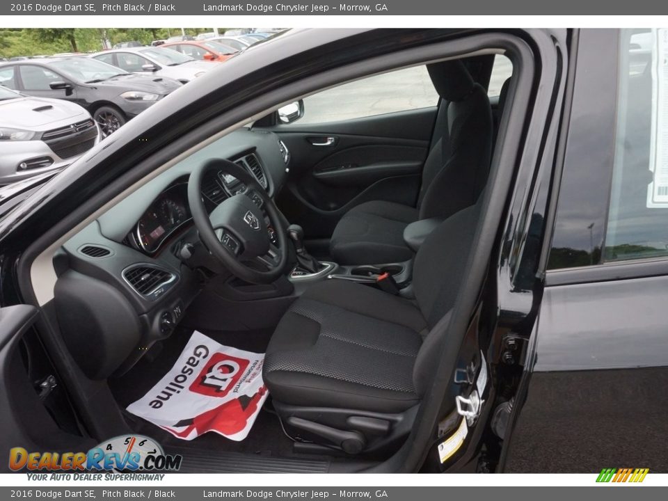 2016 Dodge Dart SE Pitch Black / Black Photo #6