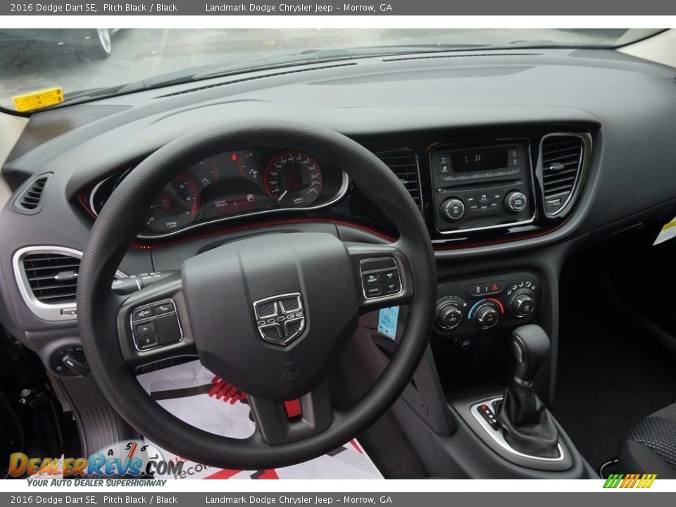 2016 Dodge Dart SE Pitch Black / Black Photo #7