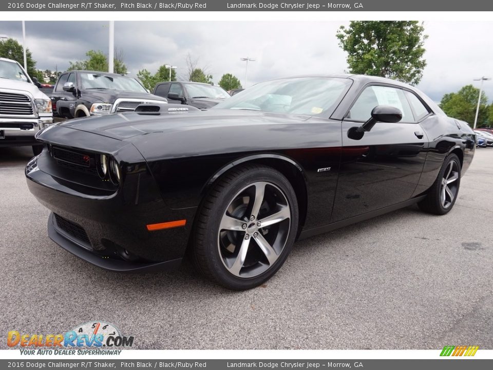 2016 Dodge Challenger R/T Shaker Pitch Black / Black/Ruby Red Photo #1