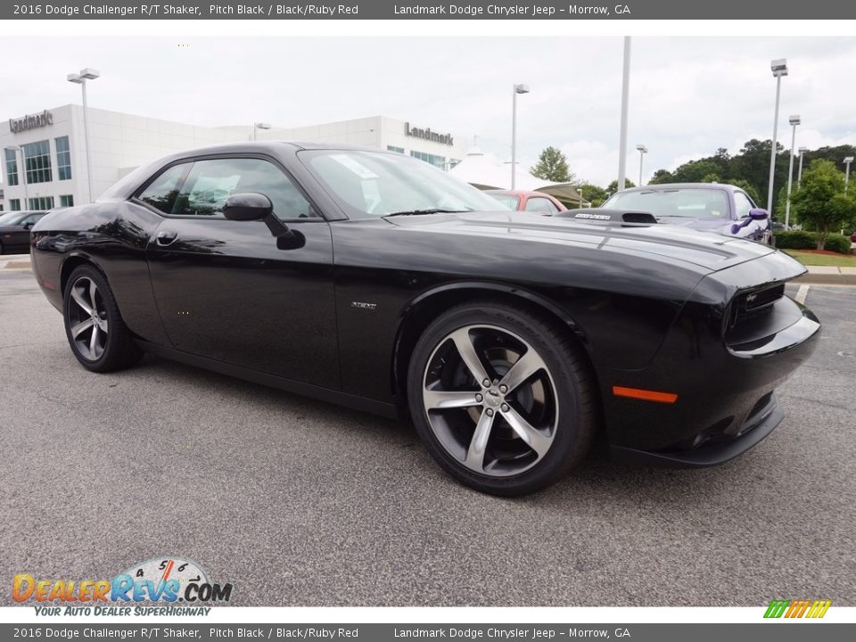 2016 Dodge Challenger R/T Shaker Pitch Black / Black/Ruby Red Photo #4