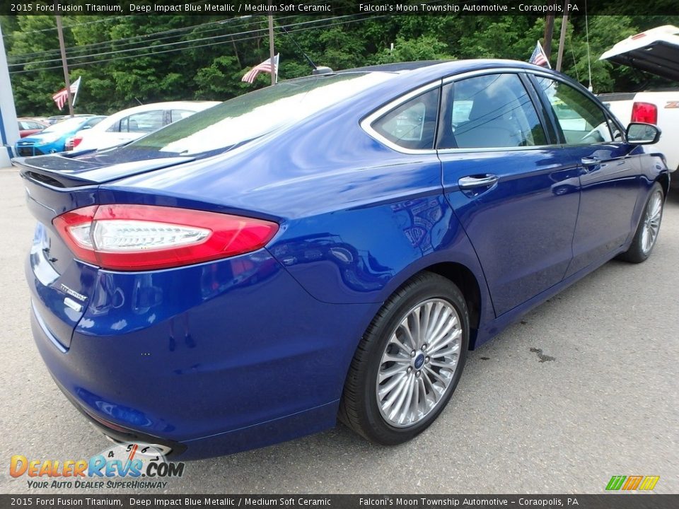2015 Ford Fusion Titanium Deep Impact Blue Metallic / Medium Soft Ceramic Photo #2
