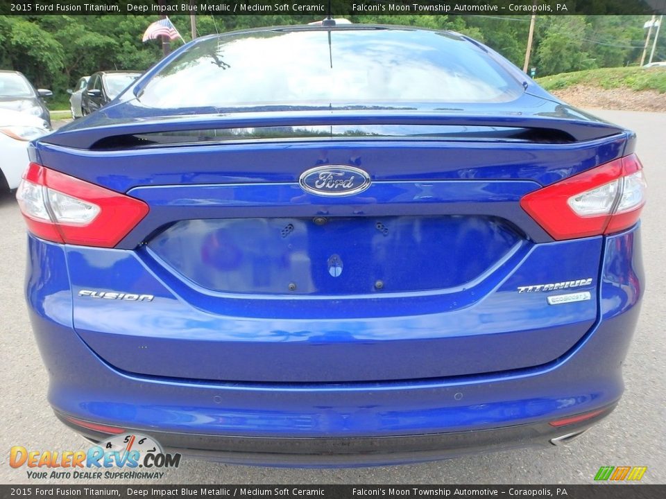 2015 Ford Fusion Titanium Deep Impact Blue Metallic / Medium Soft Ceramic Photo #3