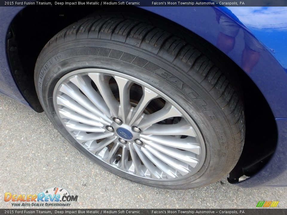2015 Ford Fusion Titanium Deep Impact Blue Metallic / Medium Soft Ceramic Photo #9