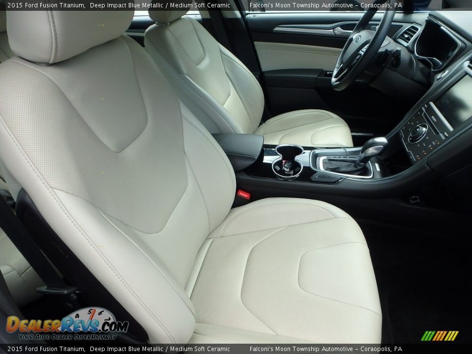 2015 Ford Fusion Titanium Deep Impact Blue Metallic / Medium Soft Ceramic Photo #10