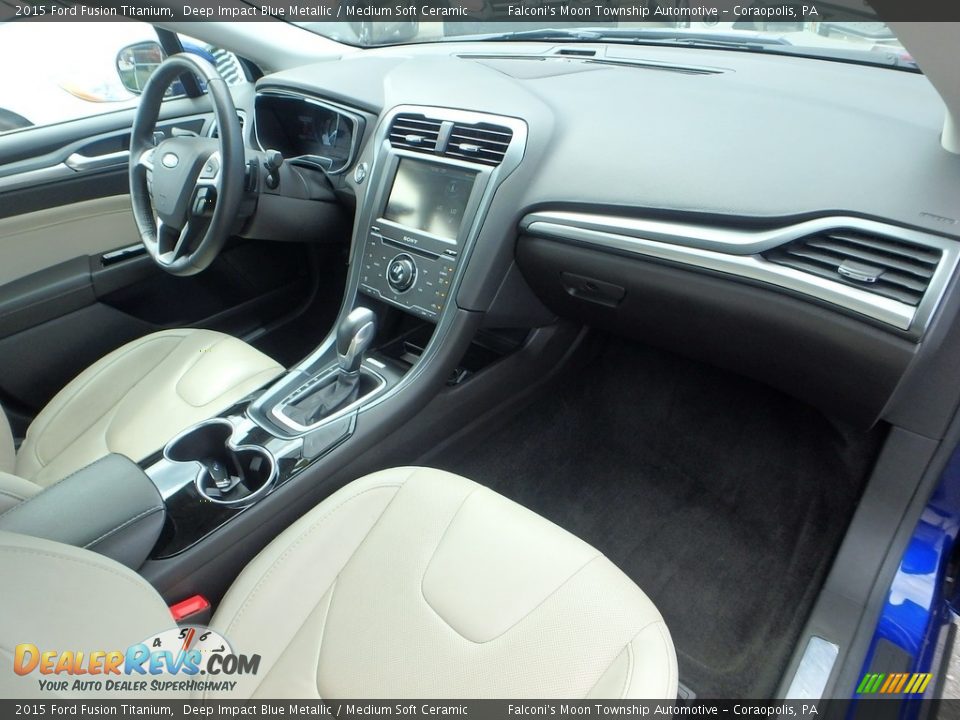 2015 Ford Fusion Titanium Deep Impact Blue Metallic / Medium Soft Ceramic Photo #11