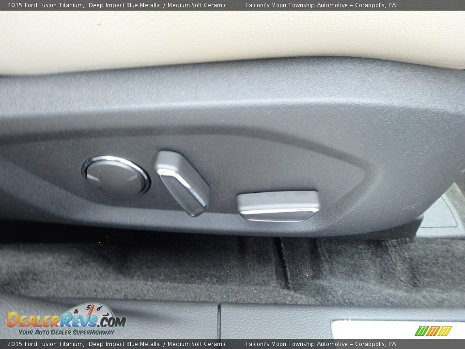 2015 Ford Fusion Titanium Deep Impact Blue Metallic / Medium Soft Ceramic Photo #12
