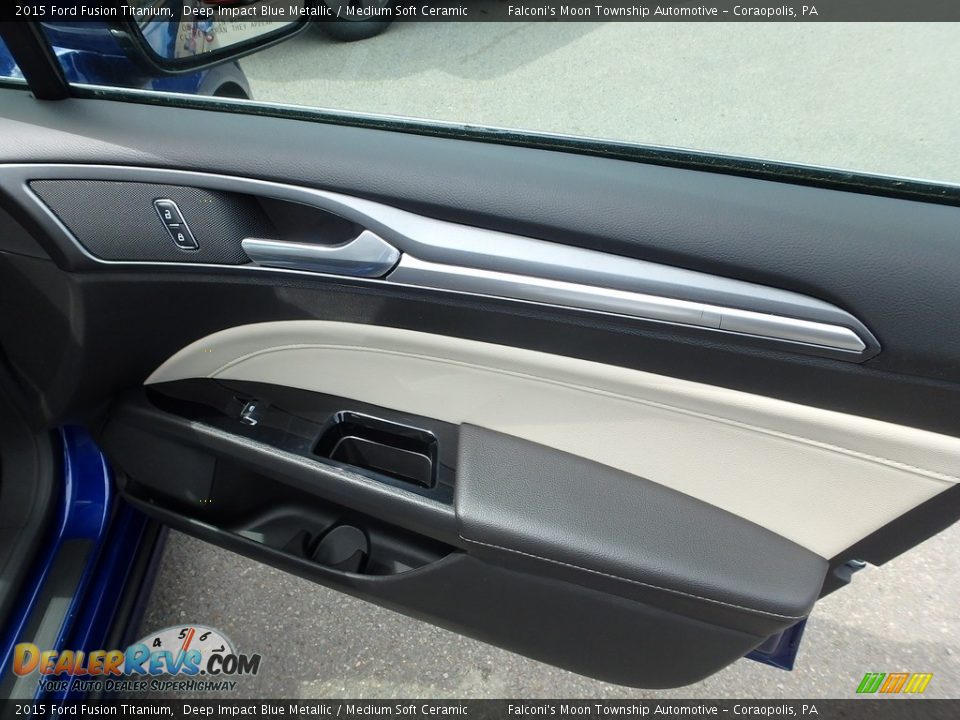2015 Ford Fusion Titanium Deep Impact Blue Metallic / Medium Soft Ceramic Photo #13
