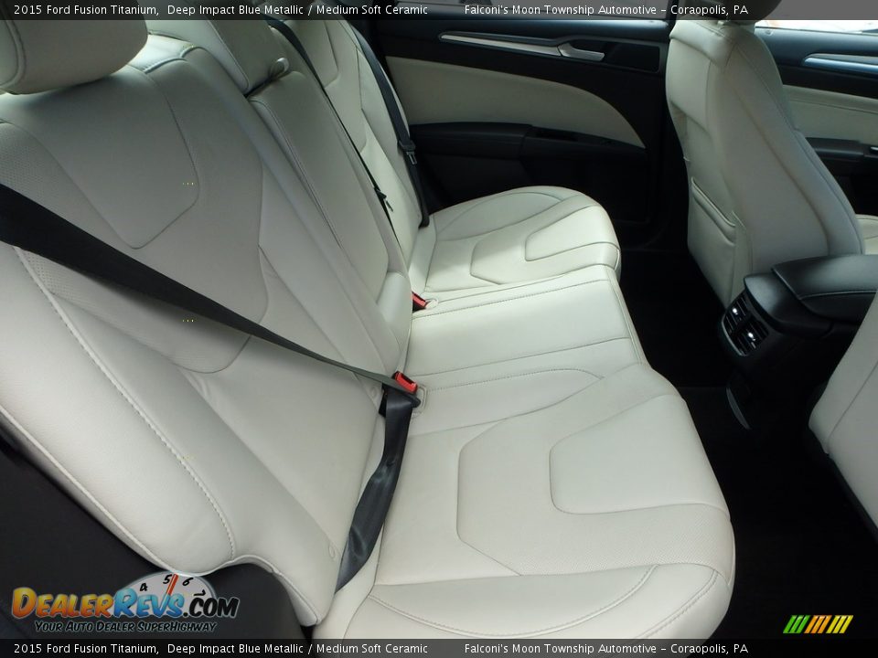2015 Ford Fusion Titanium Deep Impact Blue Metallic / Medium Soft Ceramic Photo #14