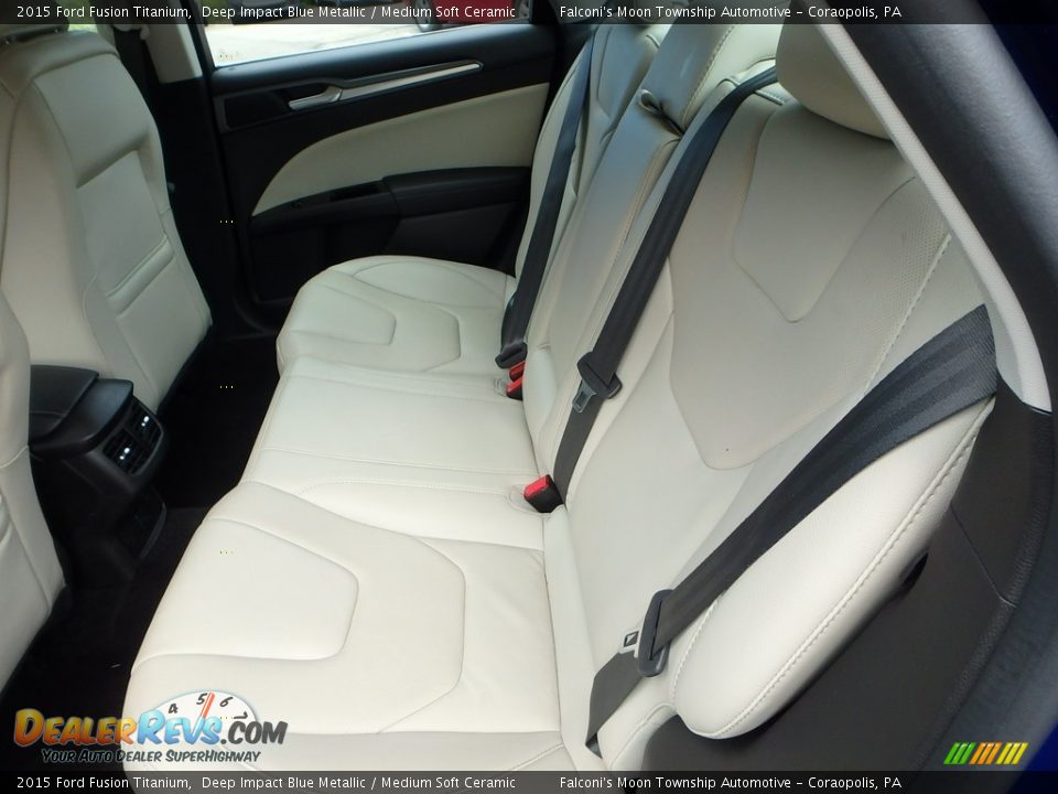 2015 Ford Fusion Titanium Deep Impact Blue Metallic / Medium Soft Ceramic Photo #16