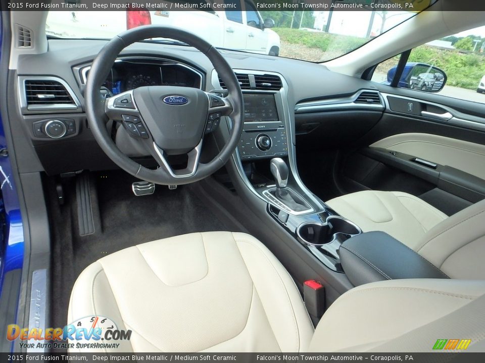 2015 Ford Fusion Titanium Deep Impact Blue Metallic / Medium Soft Ceramic Photo #17