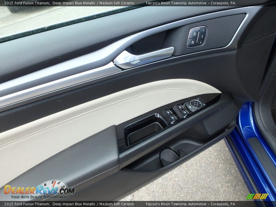 2015 Ford Fusion Titanium Deep Impact Blue Metallic / Medium Soft Ceramic Photo #19