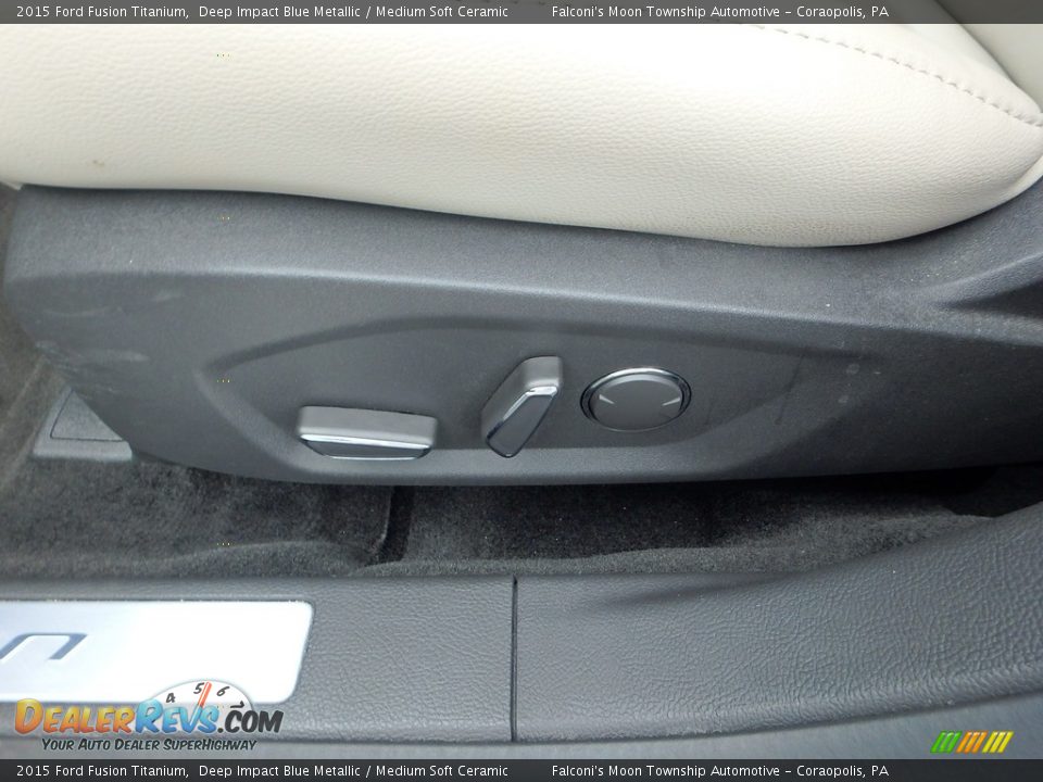 2015 Ford Fusion Titanium Deep Impact Blue Metallic / Medium Soft Ceramic Photo #20