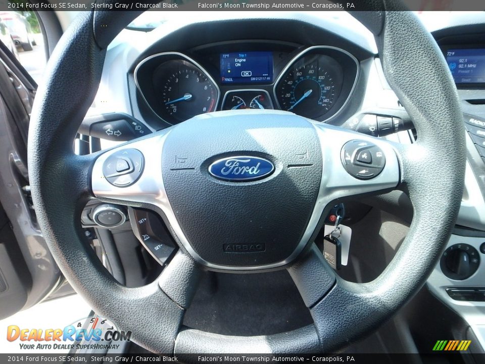 2014 Ford Focus SE Sedan Sterling Gray / Charcoal Black Photo #21